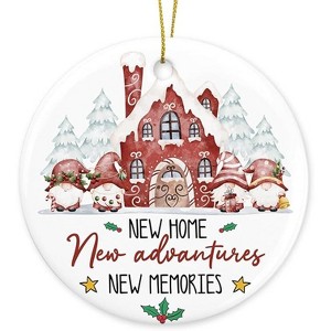 Lomsoe New Home Ornament Housewarming Gifts New Home for Couple Friends Him Her First House Christmas Ceramic Xmas Tree Ornament Decor - 1 of 1