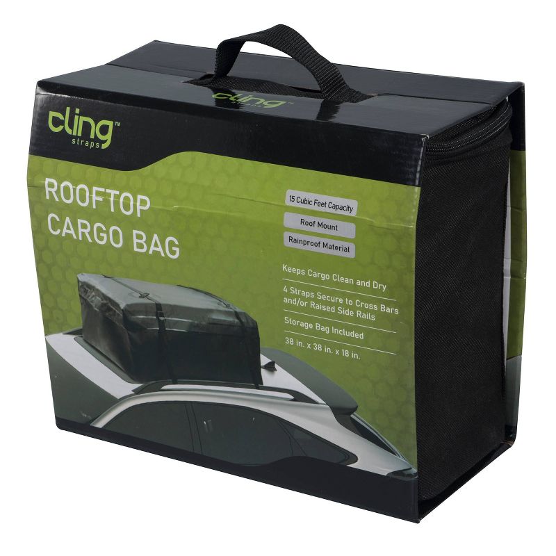 Cling 38&#34;x38&#34; Rainproof Car Top Bag Cargo Tie Downs, 2 of 5