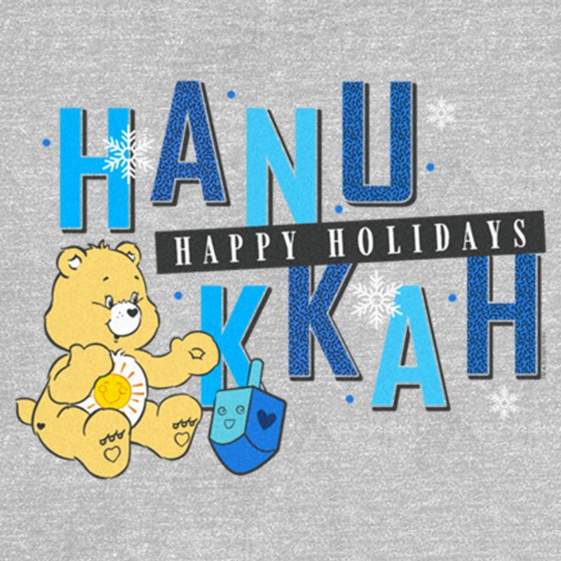 Junior's Care Bears Funshine Bear Happy Hanukkah T-Shirt, 2 of 5