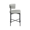 Meridian Furniture,Rivage Light Grey Durable Linen Textured Fabric Stool, Set of 2 - 4 of 4