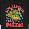 Men's - Teenage Mutant Ninja Turtles - Life Liberty Pursuit Of Pizza Graphic Fleece Sweatshirt - 2 of 4