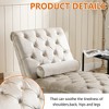 MOONMISS Velvet Chaise Lounge Indoor,Button-Tufted Upholstered Chaise Lounge Chair with Pillow for Bedroom Living Room Office - 4 of 4