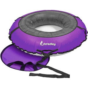 Bradley Colossal 60" Snow Tube with Slick, Heavy-Duty Bottom for Fast Sledding – Large Rubber Tube with Cover made in USA - 1 of 4