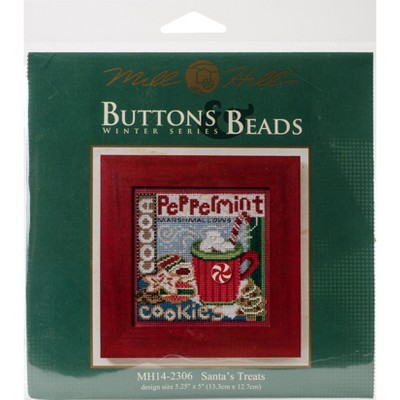 Mill Hill Buttons & Beads Counted Cross Stitch Kit 5"X5"-Santa's Treats Winter (14 Count)
