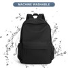 Black School Backpack for Girls Women Waterproof High School Book Bag Cute Backpack - 2 of 4