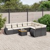 vidaXL Garden Sofa Set Black, Cream White - 2 of 4