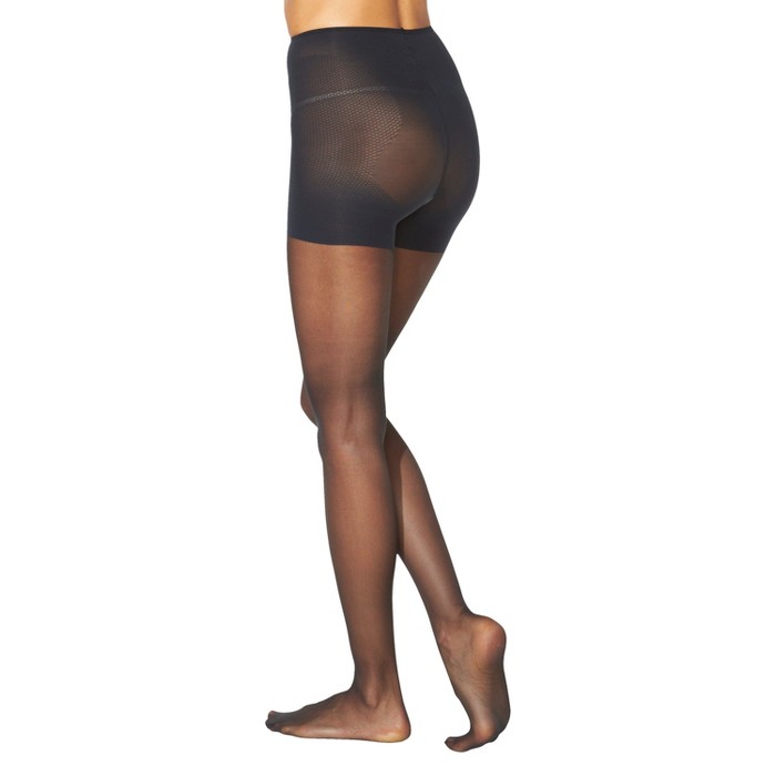 Hanes® Solutions® Women's Sheer Hi Waist Shaping Pantyhose Black M
