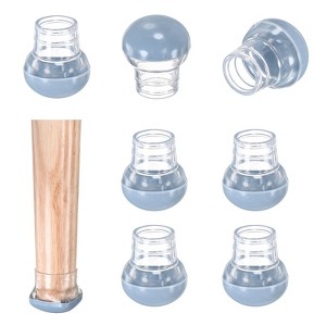 Unique Bargains Silicone Round Chair Leg Caps Floor Protectors 8 Pcs - 1 of 4