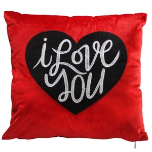 National Tree Company 16" Valentine's Day "I Love You" Pillow - 1 of 4