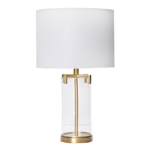 26.5" Glass Table Lamp Gold - 3Storied Home - 1 of 4