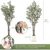 Artificial Eucalyptus Tree, Fake Artificial Plant with White Planter，Large Faux Floor Plant Fake Trees with Lights Artificial Trees for Home Decor - 3 of 4