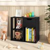 Tangkula 3-Cubby Bookcase with Drawer Modern Simple Bookshelf Display Rack with 2-Tier Open Shelves Multifunctional Storage Cabinet Side Table Black - 3 of 4