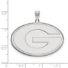 Black Bow Jewelry 10k White Gold Georgia Bulldogs NCAA Extra Large Pendant - 2 of 3