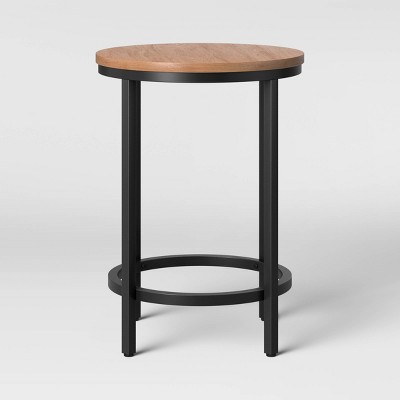 target black metal side table