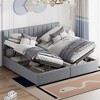 King Size Upholstered Platform Bed with a Hydraulic Storage System - 2 of 4