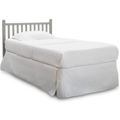 Gray Mini Convertible Baby Crib with Mattress