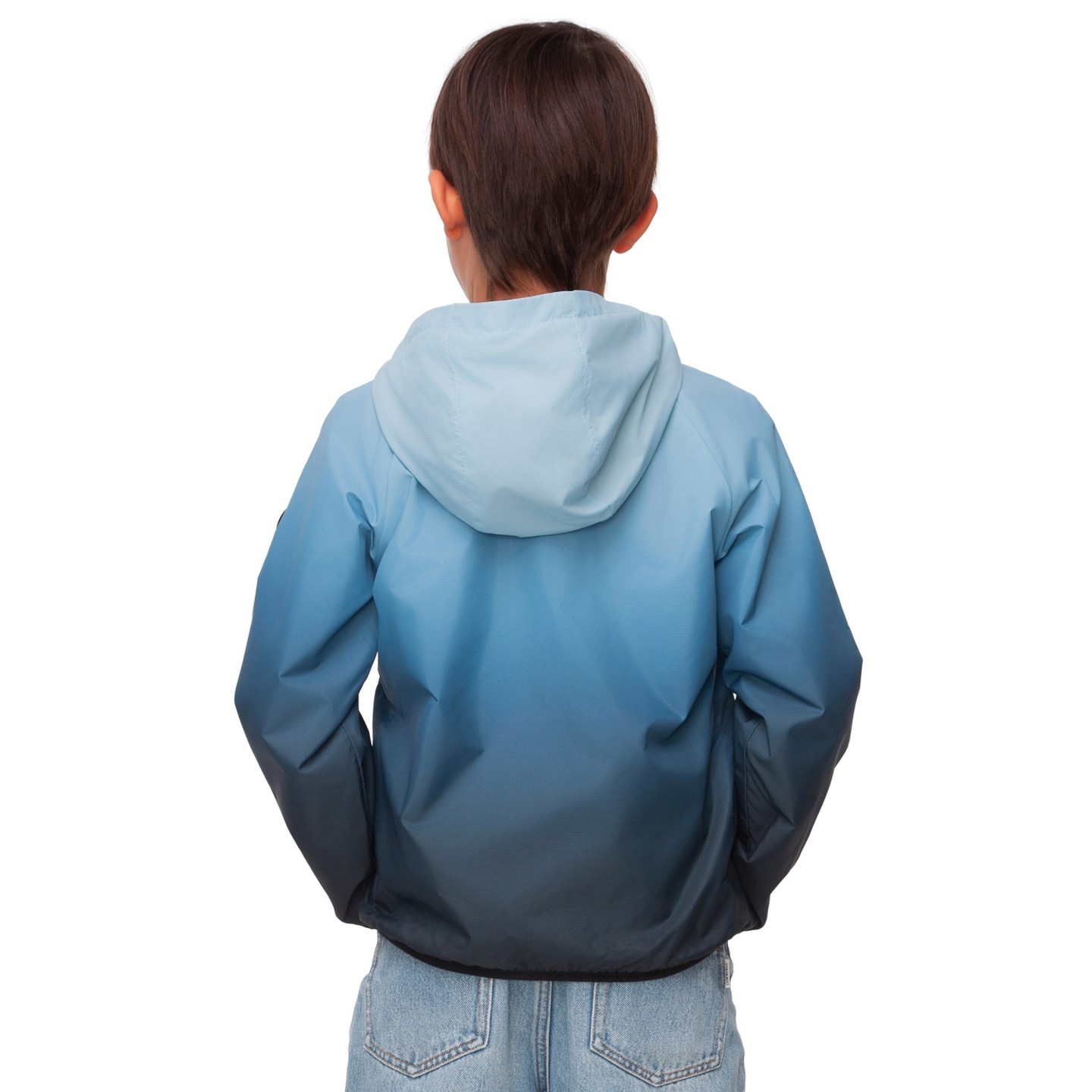 Куртка Rokka&Rolla Ombré Windbreaker Fleece Lined Jacket-Navy для мальчиков, цвет: Тёмно-синий — фото 2