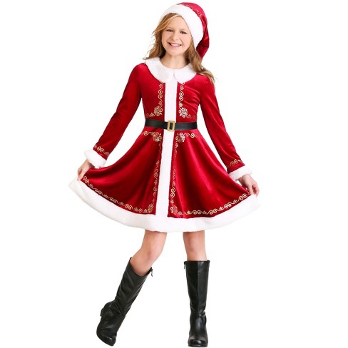 Girl in santa clearance outfit