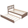 Contemporary Wooden Single-Size Platform Bed with 2 Drawers in Whitewashed Color - 4 of 4