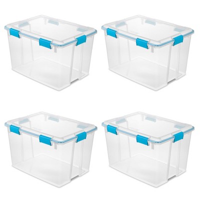 ClearView 80-Quart Stackable Storage Bin with Gasket Seal Lid
