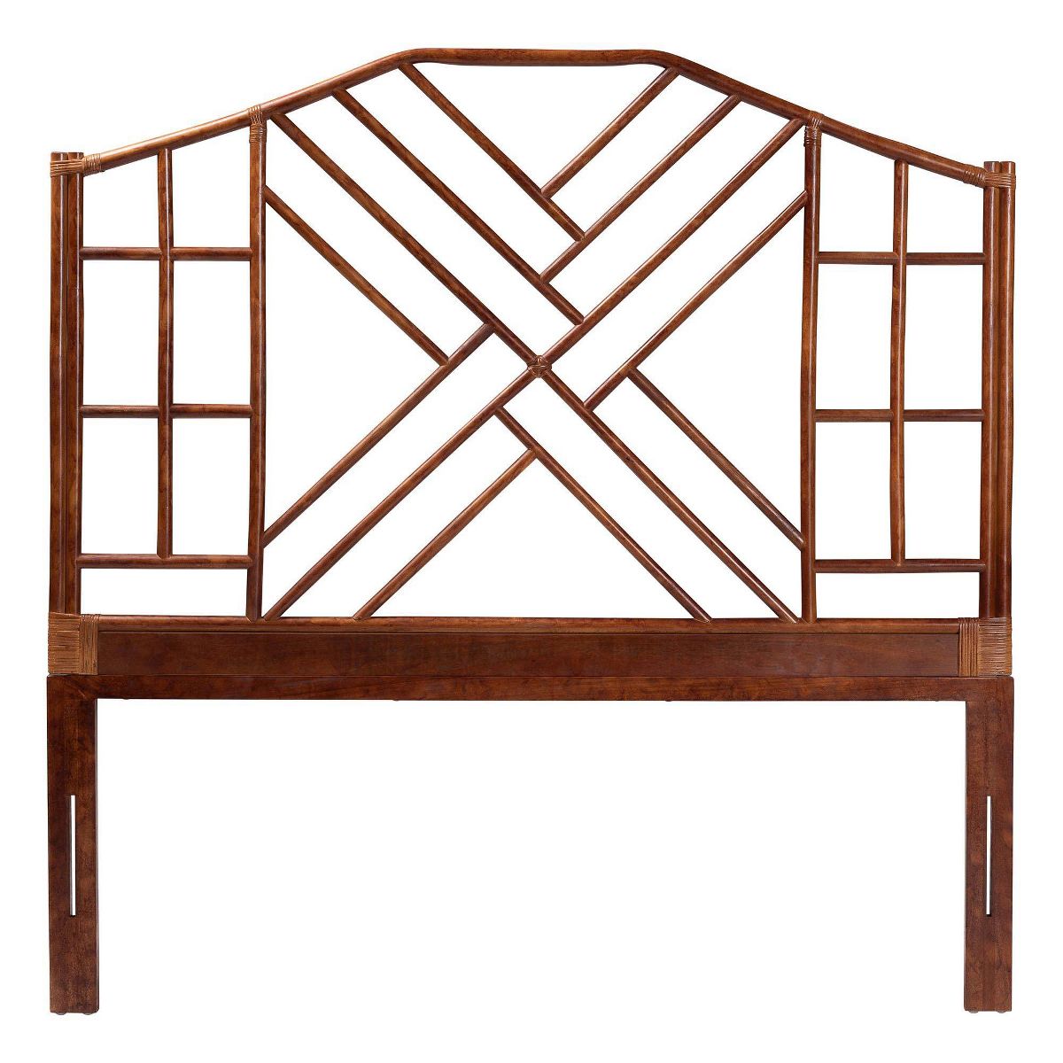 bali & pari Kachiri Marbled Tortoise Natural Rattan Headboard Brown - thumbnail 2