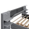 GDFStudio Cornell Queen Size Linen Upholstered Platform Bed with Storage, Trundle, and Reading Lights - 4 of 4