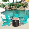 WestinTrends Ashore Modern Folding Poly Adirondack Chair With Square Fire Pit Table Set - 2 of 4