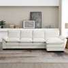 118" Chenille Upholstered L-Shaped Sectional Sofa with Reversible Chaise, Double Cushions, and Storage Pockets - 4 of 4