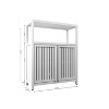 NicBex Bamboo Bathroom Storage Cabinet,Freestanding Cabinet with Shelves,Multi-Functional Storage Cabinet for Bathroom,Living Room & Kitchen - 3 of 4