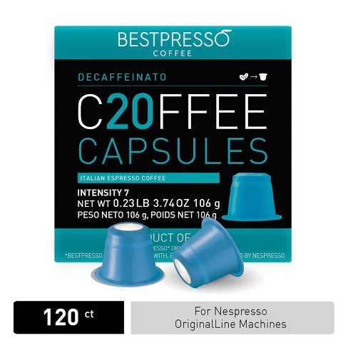 Bestpresso Decaffeinato Blend (medium Intensity) Coffee Capsules For Nespresso Originalline Machine - Certified Genuine Espresso Target