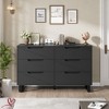 6 Dresser for Bedroom, 47.2" Freestanding Wide Dresser Vertical Drawer Cabinet with Storage, - 3 of 4