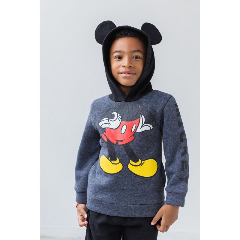 Disney Mickey Mouse Winnie the Pooh Fleece Cosplay Pullover Hoodie Toddler, 5 of 8
