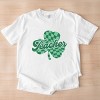 Simply Sage Market Teacher Checkered Shamrock Garment Dyed Tee - 3 of 4