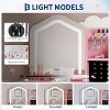 Kids Vanity with Lighted Mirror, Little Girl Vanity and Stool, Toddler Makeup Table Set and Makeup Playset for 3-8 Girls - 4 of 4