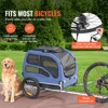 VEVOR Dog Bike Trailer, Supports up to 100 lbs, Pet Cart Bicycle Carrier, Easy Folding Frame with Quick Release Wheels, Blue/Black - 3 of 4