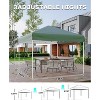 10x10 Heavy Duty Pop Up Canopy Tent Easy One-Person Setup with 3 Adjustable Heights, Perfect for Camping, Parties & Outdoor Events - 4 of 4