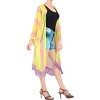 LA LEELA Women's Summer Vacation Holiday Wear Beach Basic Beachwear Duster Cardigan Button Shirt 2X-3X Corn_AC17 - image 2 of 4