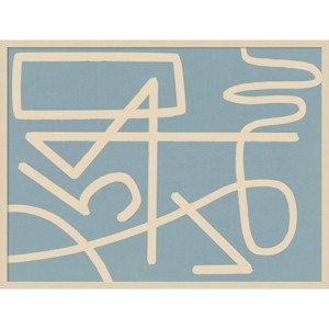42"x31" Arabesque Smoke by Urban Road Framed Wall Art Print Light Brown - Amanti Art: Modern Decor, Horizontal Lithograph - 1 of 4
