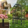 Karl Home 86 In. Black Pvc Garden Arbor With Gate - 2 of 4