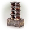 12" Resin Stacked Rocks Eternity Tabletop Fountain Gray/Brown - Alpine Corporation - 3 of 4