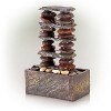 12" Resin Stacked Rocks Eternity Tabletop Fountain Gray/Brown - Alpine Corporation - image 3 of 4