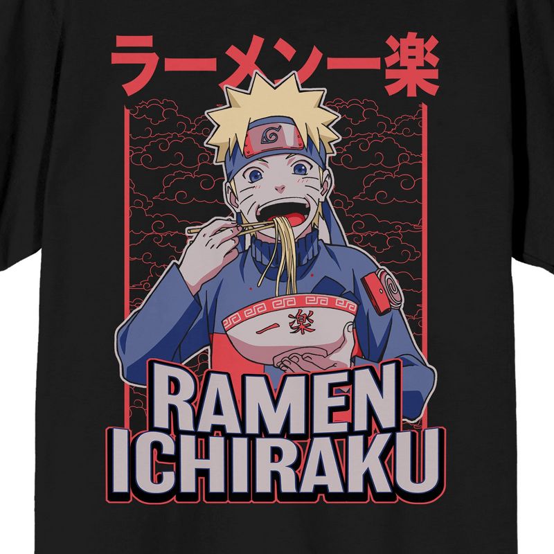 Naruto Shippuden Ramen Ichiraku Pop Poster Crew Neck Short Sleeve Men's Black T-shirt, 2 of 4