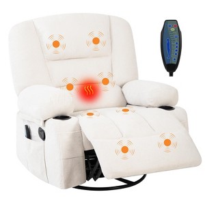 GustoWave Oversized Recliner Chair with Heat and Massage, 360° Swivel Recliner Chairs for Adults, Lazy Boy Recliner Single Sofa Seat - 1 of 4