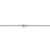 Black Bow Jewelry 0.95mm 10k White Gold Solid Cable Rope Chain Necklace - 4 of 4