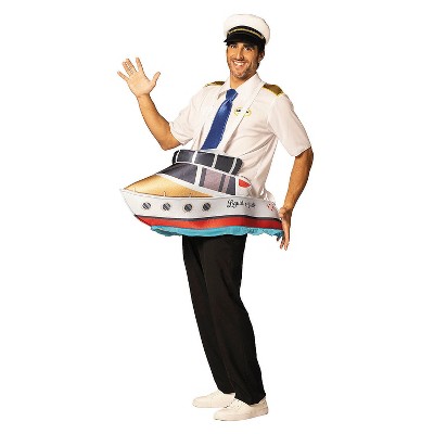 Rasta Imposta Adult Yacht Captain Halloween Costume Costume Accessories Sets 3pc - Blue One Size Fits Most