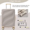 Lyngins 3-Piece Luggage Set –20" Carry on Luggage, Hardside Spinner Suitcase Set (24" & 28" ) 360° Silent Double Wheels, 3-Stage Telescoping Handle - 4 of 4