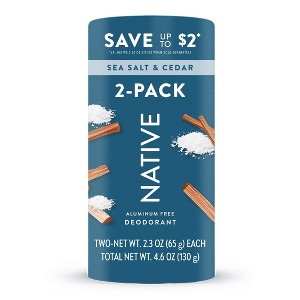 Native Twin Pack Deodorants - Sea Salt & Cedar - 4.6oz/2ct - 1 of 1
