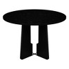 Okak 43.3IN Modern Round Dining Table for 4, Kitchen Table with Criss Cross Legs, Round Table for Kitchen, Living Room, Dining Room - 4 of 4