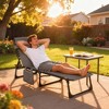 Outsunny Reclining Chaise Lounge Chair, Sun Lounger, Folding Camping Cot, Adjustable Backrest and Removable Pillow, for Patio, Garden - 3 of 4