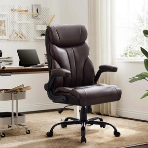 Office Chair with Foot Rest, PU Home Computer Desk Chairs with Ergonomic Back Support, 360¡ãSwivel Free, 500LBS Big and Tall Office Chair - 1 of 4
